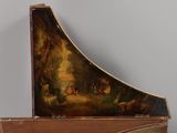 a painting on the back of a wooden box