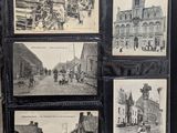 pictures of old buildings and people on the street