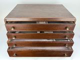 five drawers that are stacked on top of each other