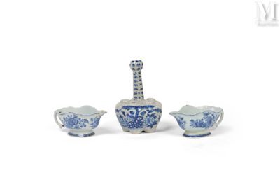 CHINE, XVIIIe-XIXe siècle Ensemble de trois pièces en porcel…