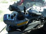 a close up of a steering control on a motorcycle