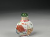 chinese porcelain snuff bottle decorated with birds and flowers