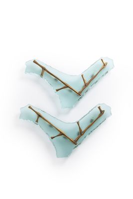 Max INGRAND (1908-1969) Paire d'appliques modèle "1844" en v…