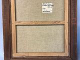 an old wooden picture frame with a message on it