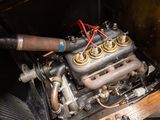 a close up of an old engine in a car