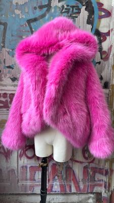 Blouson T.1 A.VAUTHIER Oversize Fourrure Synthétique Courte avec capuc - Photo 1