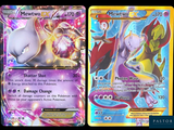deux cartes Pokémon, dont l'une est blanche et l'autre rose