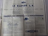 french newspaper with information about the construction of a train