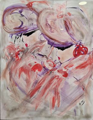 Georgio BENAYOUN (1938). Les parisiennes; Technique mixte.