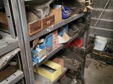 many boxes and boxes on the shelves in the room