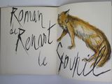 un livre ouvert sur lequel est dessiné un écureuil