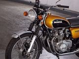 a motorcycle that is parked in a garage