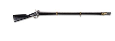 un gros plan d'un fusil sur un fond blanc avec un fond blanc