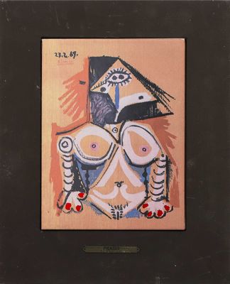 Pablo PICASSO (1881-1973), d’après - Le femme nue - 1969.