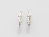 a pair of diamond earrings