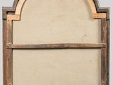 a picture of a wooden frame with a mirror on it