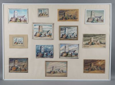 RUTTEN Maurice (1891-1981). Série de 13 aquarelles signées M…
