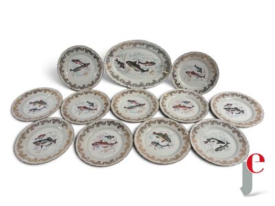 many plates with different designs on them on a white surface