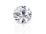 a round brilliant cut diamond on a white background