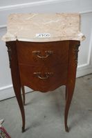 Table de chevet française de style Louis XV - plateau en mar…
