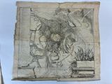 an old map of the world is shown on a piece of paper