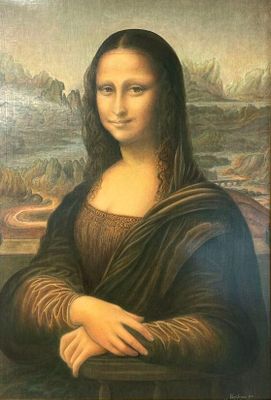 painting of a painting of a woman with a snake in her hand