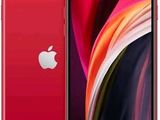 the red iphone se is shown next to a white background