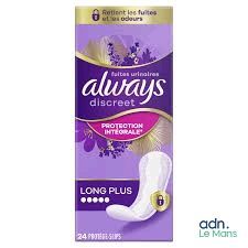 always discreet long plus sanitary pads