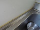 a stainless steel sink with a metal bowl in it