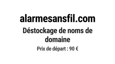 Nom de domaine alarmesansfil.com.