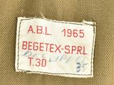 a close up of a label on the back of a jacket