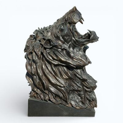 José Maria DAVID (1944-2015) Lion rugissant - Photo 1