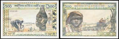 deux images représentant un homme et une femme figurant sur un billet de banque