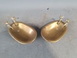 paire de boucles d'oreilles en laiton plaqué or rehaussées de cristaux
