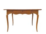 an image of a wooden table with a drawer on top of it