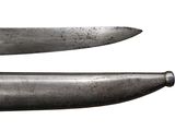 two knives that are sitting side by side on a white surface