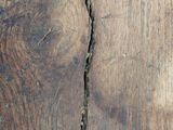 a piece of wood with a crack in it