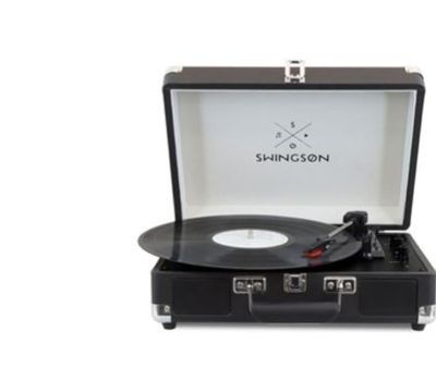 une image représentant une valise sur laquelle est posé un tourne-disque