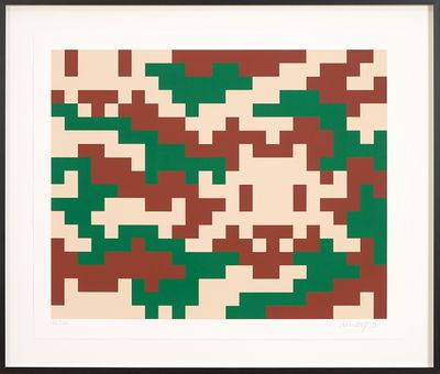 Invader (né en 1969) Camo L-3C-M4 2024 Sérigraphie sur papie…