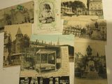 many old postcards that are on a table