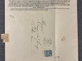 a close up of a piece of paper with a stamp on it