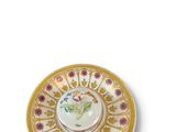 an image of a plate with a flower design on it