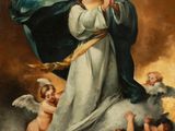 an image of a painting of a woman surrounded by angels