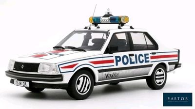 a toy police car with lights on top of it