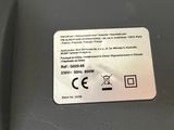 a close up of a label on the back of a car