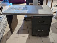 Bureau industriel métallique vintage année 50 - Dim. (photo 2)
