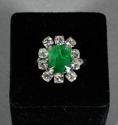 Ch. DIOR Bague Vintage. Chr. DIOR. Bague en métal argenté fa…