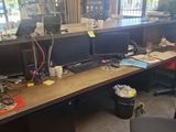 an image of a messy office with a lot of clutter on the desks