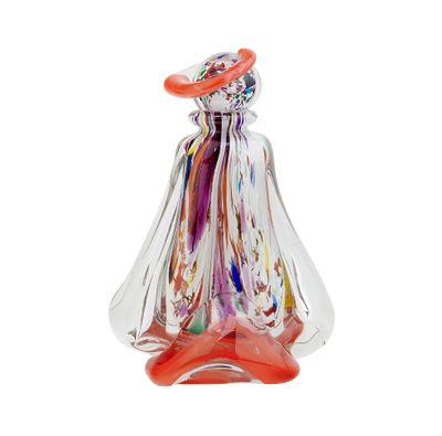 an image of a glass figurine with a hat on top of it