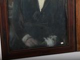 a painting of a man in a tuxedo next to a painting of a man in a tuxedo